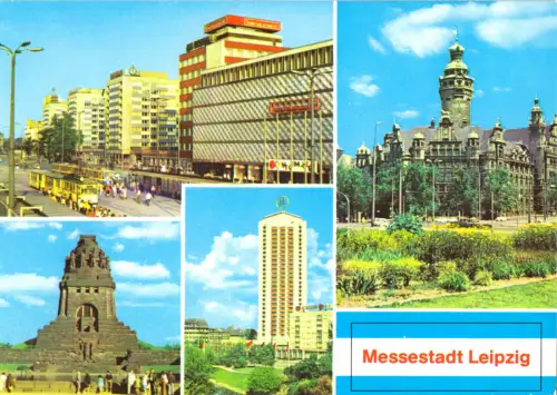 AK, Leipzig, vier Abb., 1977