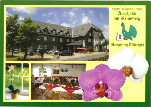 AK, Masserberg Thür., Hotel und Restaurant "Auerhahn am Rennsteig", 3 Abb., 2009