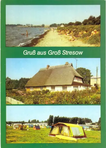 AK, Putbus - Groß Stresow Rügen, drei Abb., 1987