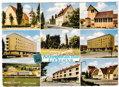 AK, Kitzingen am Main - Siedlung, neun Abb., 1965