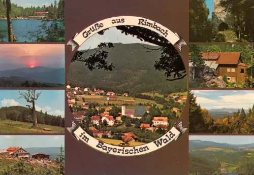 AK, Rimbach Bayer. Wald, neun Abb., gestaltet, 1977