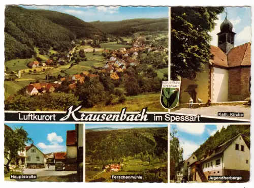 AK, Krausenbach im Spessart, fünf Abb., 1969