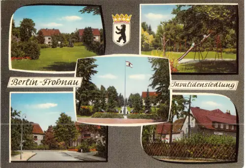 AK, Berlin Frohnau, fünf Abb., Invalidensiedlung, um 1968
