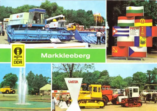 AK, Markkleeberg bei Leipzig, Landwirtschaftsausstellung, vier Abb., 1978