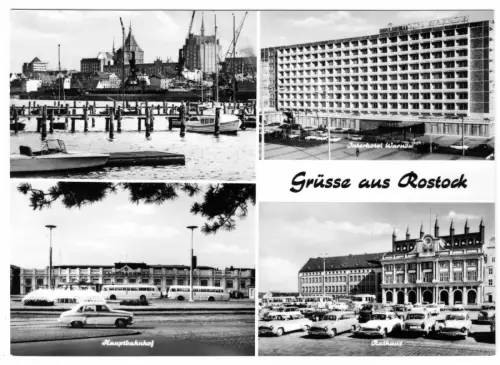AK, Rostock, vier Abb., 1975