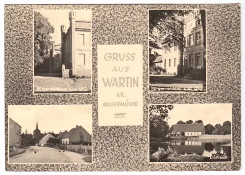 AK, Wartin Kr. Angermünde, vier Abb., gestaltet, 1967
