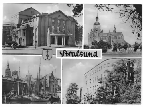 AK, Stralsund, vier Abb., 1968