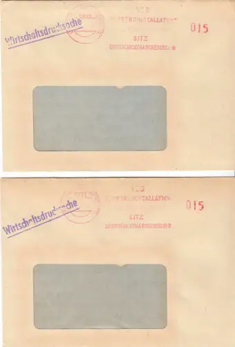 drei AFS, VEB Elektroinstallation, Sitz Deutschkatharienberg, apt. Wertstempel