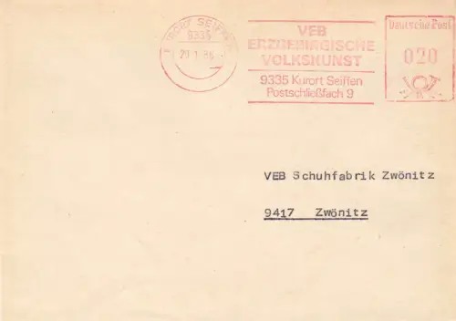 AFS, VEB Erzgebirgische Volkskunst, ..., o Kurort Seiffen, 9335, 20.1.86
