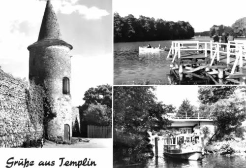 AK, Templin, drei Abb., 1980