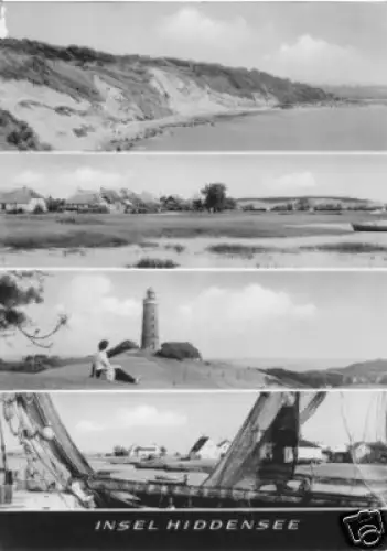 AK, Insel Hiddensee, vier Abb., 1978, Version 1