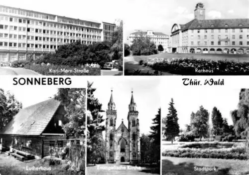 AK, Sonneberg, fünf Abb., 1974