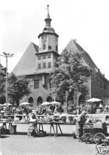 AK, Jena, Wochenmarkt vor der Ratszeise, 1980