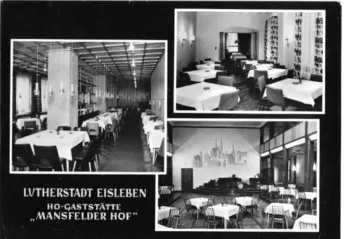 AK, Lutherstadt Eisleben, HOG Mannsfelder Hof, 1965