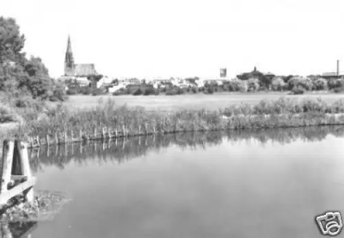 AK, Demmin, Gesamtansicht mit Kirche, 1966