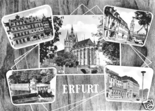 AK, Erfurt, fünf Abb., gestaltet, 1967