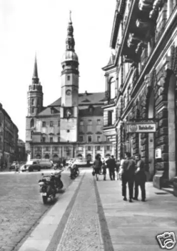 AK, Bautzen, Innere Lauenstr. mit Rathaus, 1967