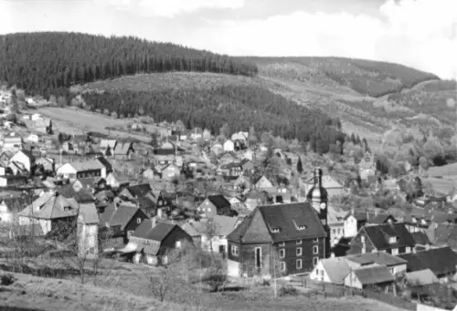 AK, Manebach Thür. Wald, Blick zur Sturmheide, 1974