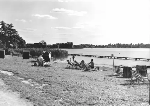 AK, Mirow Kr. Neustrelitz, Badestelle an der Strandhalle, 1972