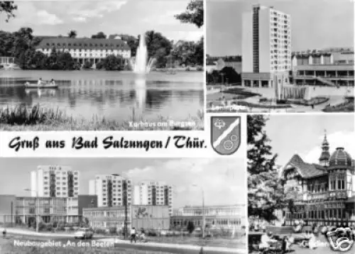 AK, Bad Salzungen, vier Abb., u.a. Neubaugebiet, 1972