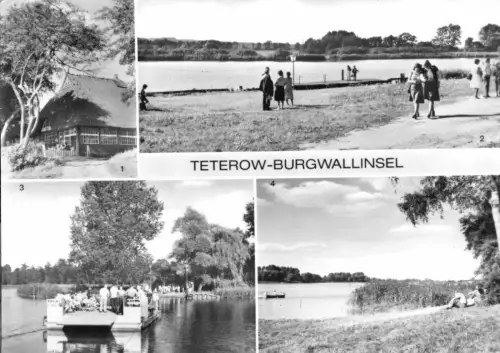 AK, Teterow, Burgwallinsel, vier Abb., 1980