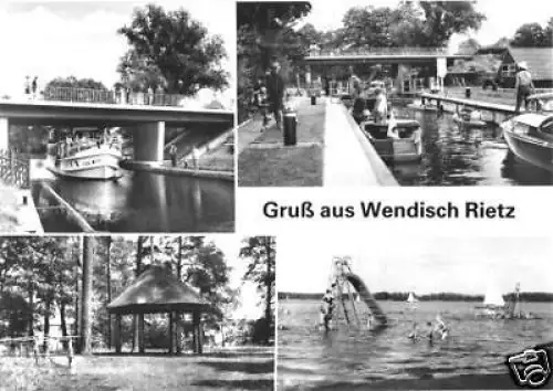 AK, Wendisch Rietz, vier Abb., 1982