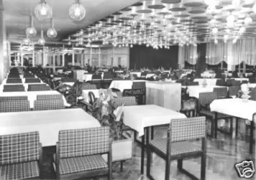 AK, Finsterbergen Thür. Wald, FDGB-Heim, Saal, 1977