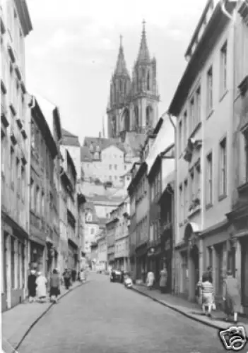 AK, Meissen, Burgstr. mit Burg und Dom, 1965