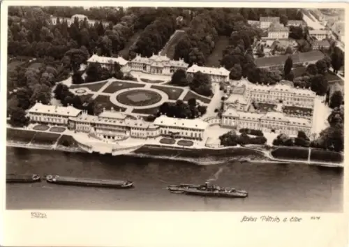 AK, Dresden Pillnitz, Luftbildansicht 1, 1960