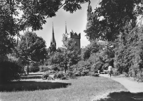 AK, Saalfeld Saale, Partie im Puschkinpark, 1971