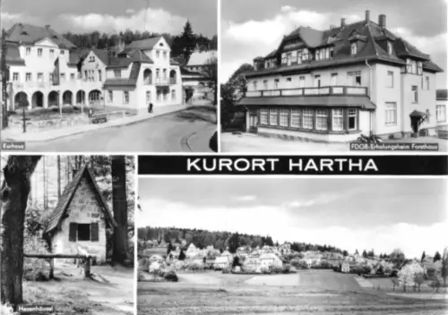 AK, Kurort Hartha, vier Abb., 1975