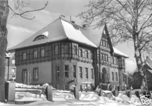 AK, Schierke Harz, Rathaus, Winteransicht, 1969