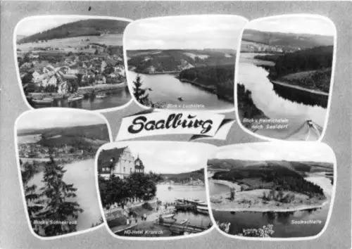 AK, Saalburg Saale, sechs Abb., gestaltet, 1966