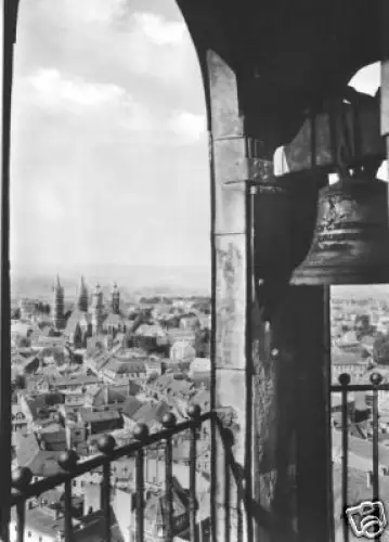 AK, Naumburg Saale, Blick von der Wenzelskirche, 1965