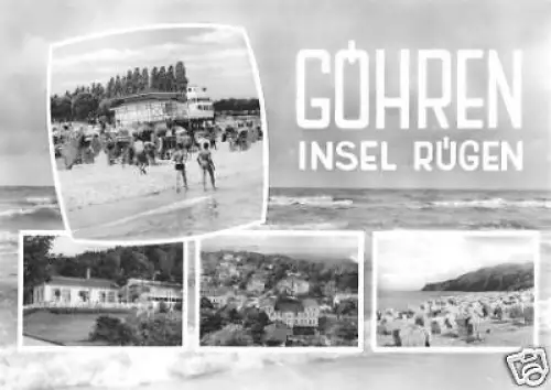 AK, Göhren Rügen, vier Abb., gestaltet, 1961