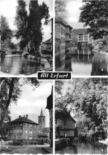 AK, Erfurt, vier Abb., Alt Erfurt, 1968