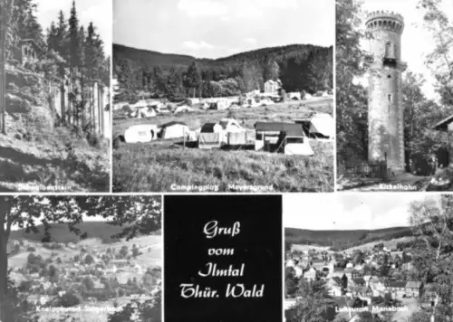 AK, Ilmenau, Gruß vom Ilmtal, fünf Abb., 1976