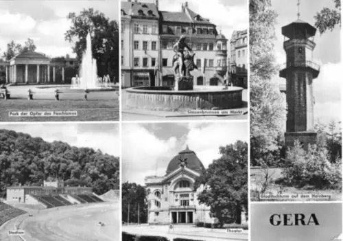 AK, Gera, fünf Abb., 1967