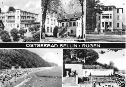 AK, Ostseebad Sellin Rügen, fünf Abb., 1976