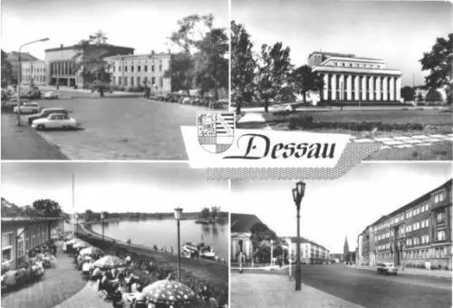 AK, Dessau, vier Abb., 1972