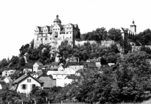 AK, Ranis Kr. Pößneck, Teilansicht mit Burg, 1986