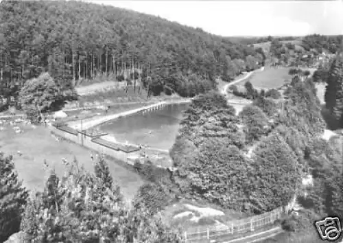AK, Lobenstein Thür., Freibad im Koseltal, 1980