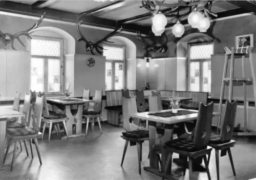 AK, Bermsgrün OT Jägerhaus, Ferienheim Jägerhaus, Gaststube, 1980