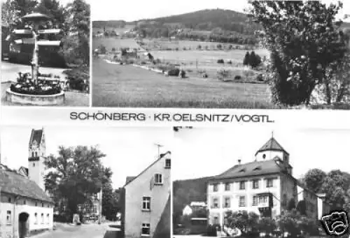 AK, Schönberg Kr. Oelsnitz, vier Abb., 1982