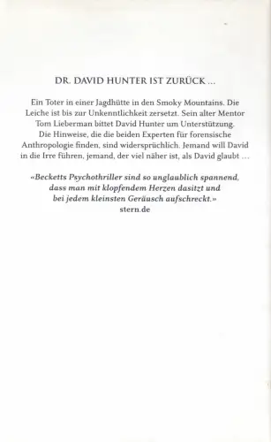 Beckett, Simon; Leichenblässe, Thriller, 2009