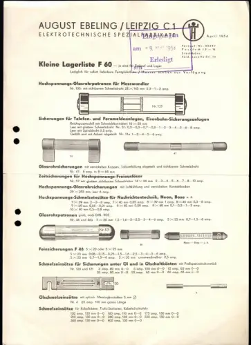 Werbeblatt, Fa. Max Graf, Erfurt, T.P. Schweißbrenner, 1952