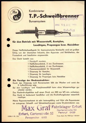 Werbeblatt, Fa. August Ebeling, Leipzig C 1, elektrische Sicherungen, 1954