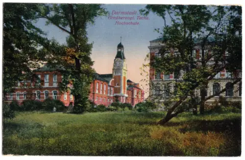 AK, Darmstadt, Großherzogl. Techn. Hochschule, um 1915
