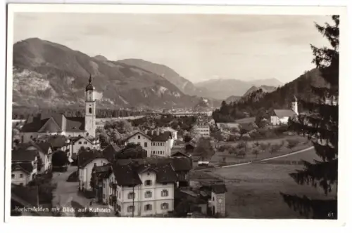 AK, Kiefersfelden Obb., Teilansicht mit Blick nach Kufstein, um 1933