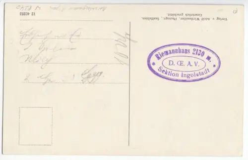 AK, Saalfelden, Österreich, Riemannhaus a. stein. Meer, um 1912